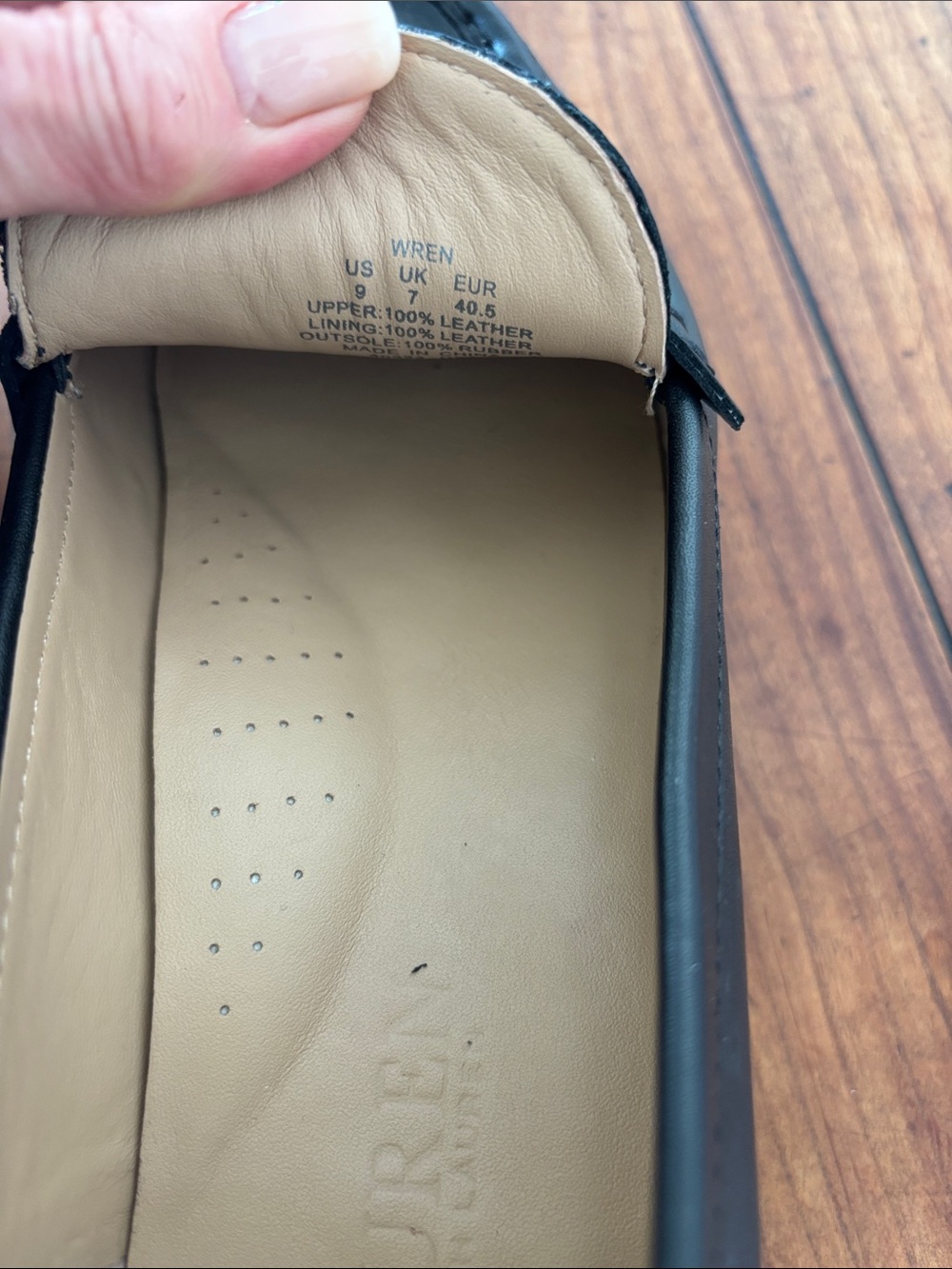 Lauren Ralph Lauren Lug Sole Black Leather Penny Loafers Women’s 9 - Picture 8 of 8